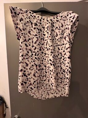 Dalia Cream Blouse with Black and Maroon Spot Print